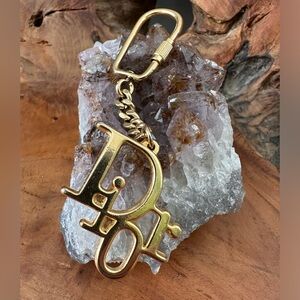 Dior key chain charm with Dior pouch